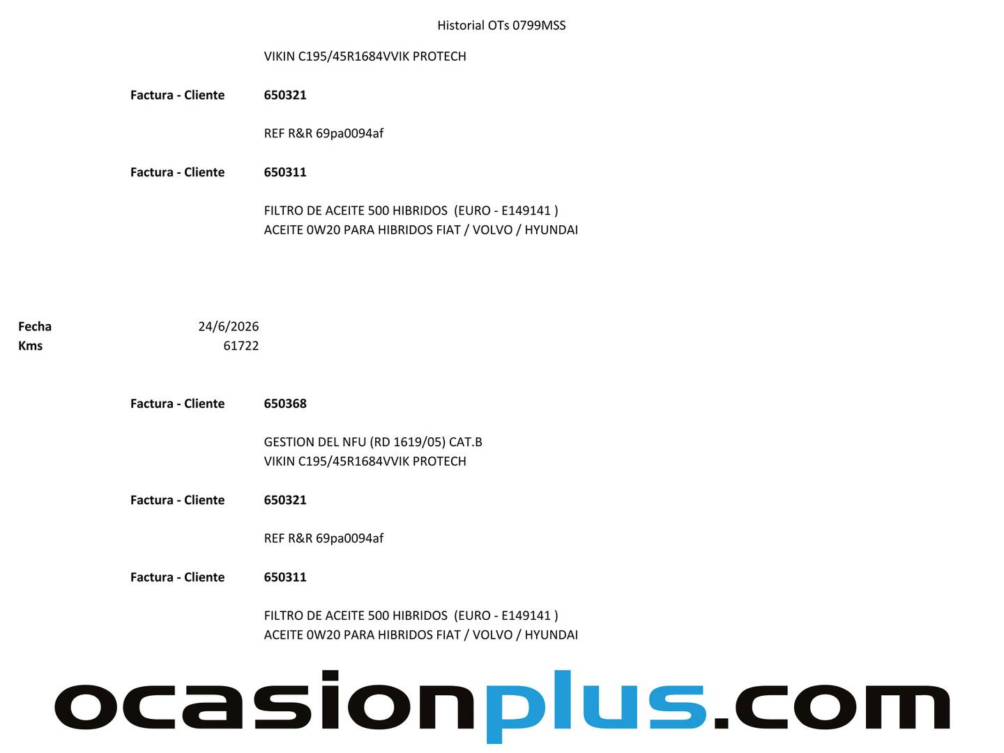 Foto del mantenimiento del Fiat 500 Fiat 500 1.0 Hybrid Dolcevita (70 CV)