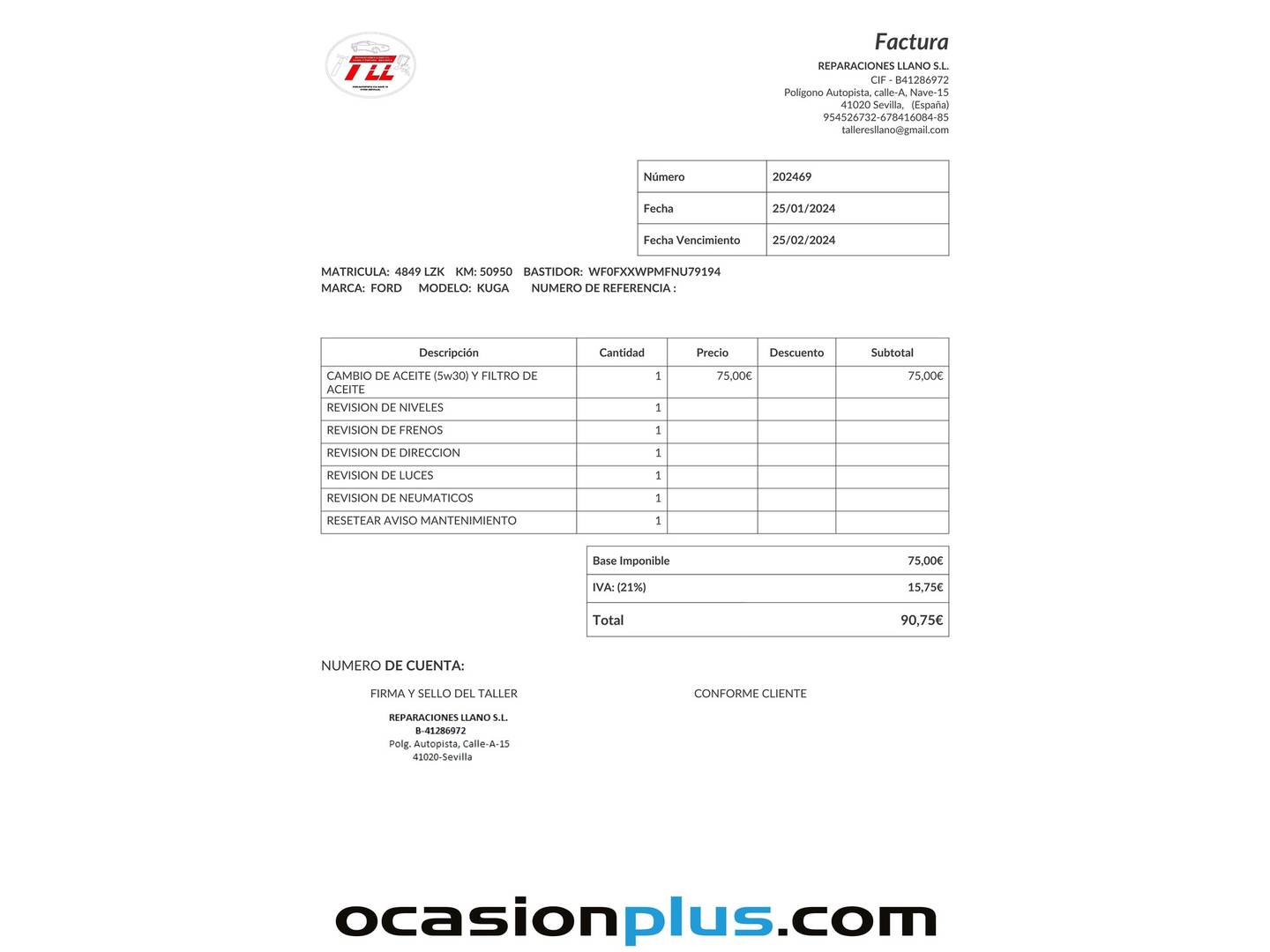Foto del mantenimiento del Ford Kuga Ford Kuga 1.5T EcoBoost ST-Line X 4x2 (150 CV)