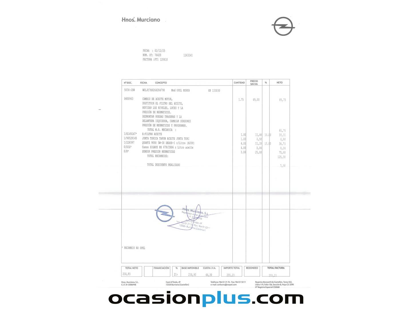 Foto del mantenimiento del Opel Mokka Opel Mokka 1.4 Turbo Selective 4x2  (140 CV)