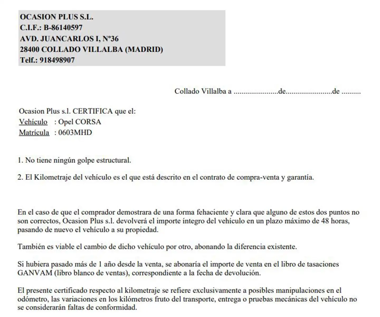 Certificado