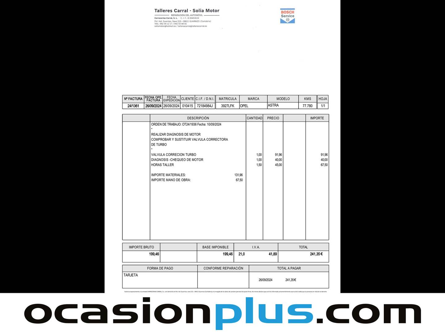Foto del mantenimiento del Opel Astra Opel Astra 1.2 Turbo SHL GS Line (110 CV)