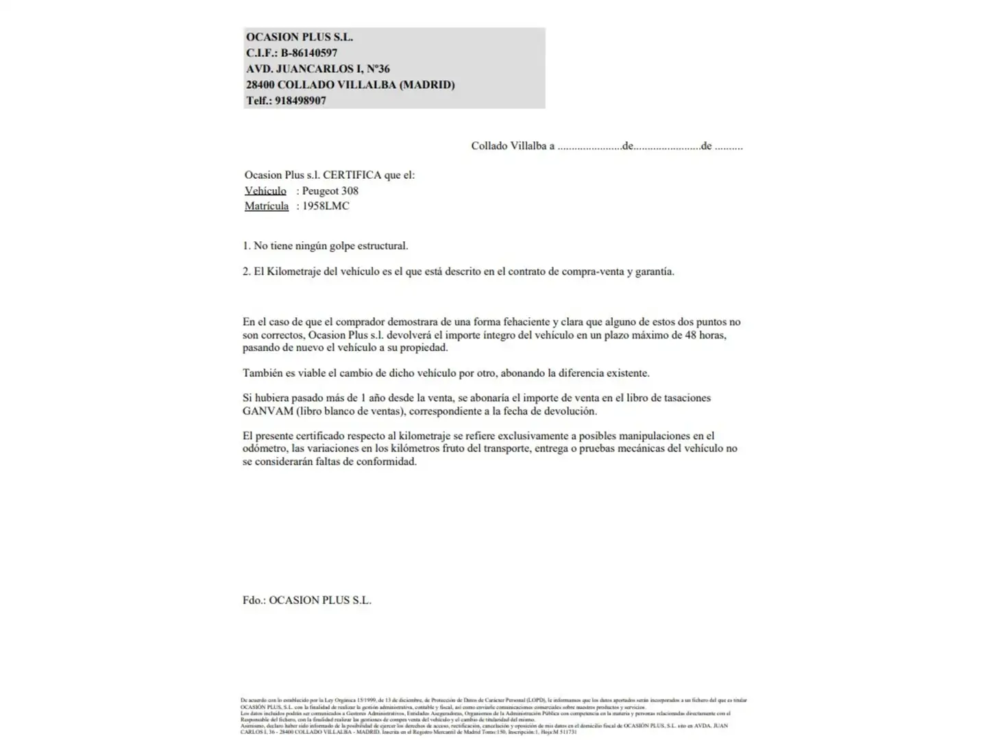 Certificado