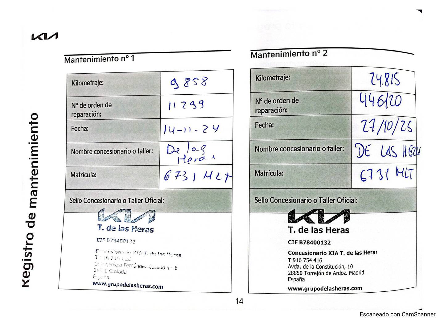 Foto del mantenimiento del KIA Niro Kia Niro 1.6 GDi HEV Híbrido Drive (141 CV)