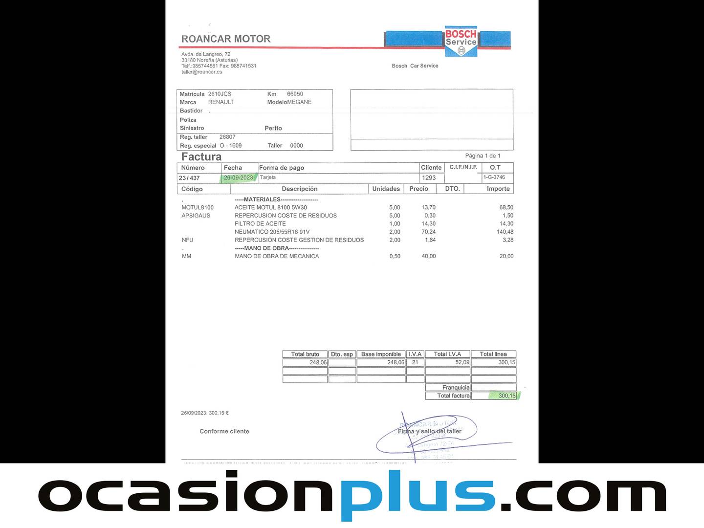 Foto del mantenimiento del Renault Mégane Renault Megane Limited Energy S&S TCe (115 CV)