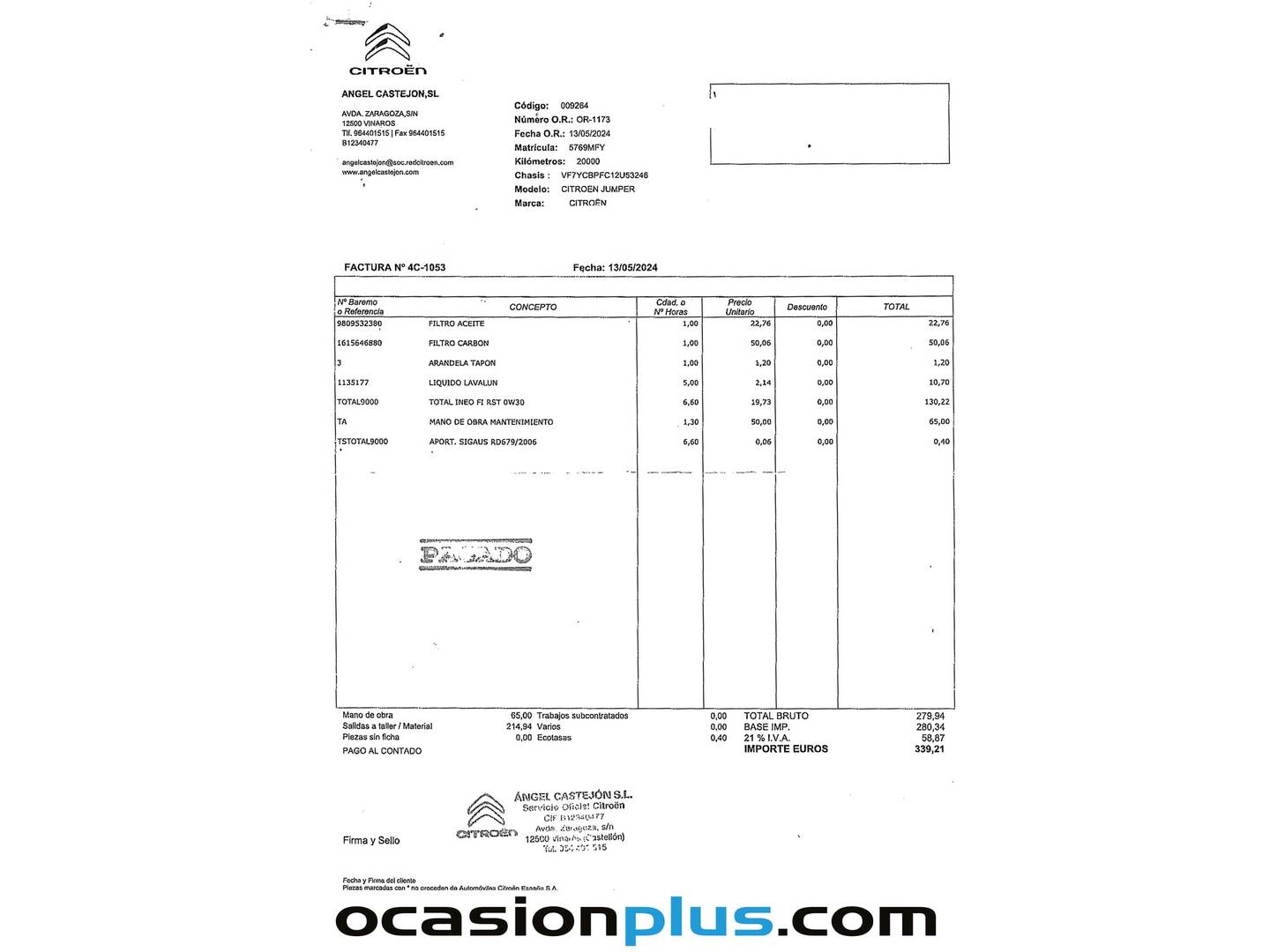 Foto del mantenimiento del Challenger V114 Challenger V114 VIP (140 CV) 2 Plazas