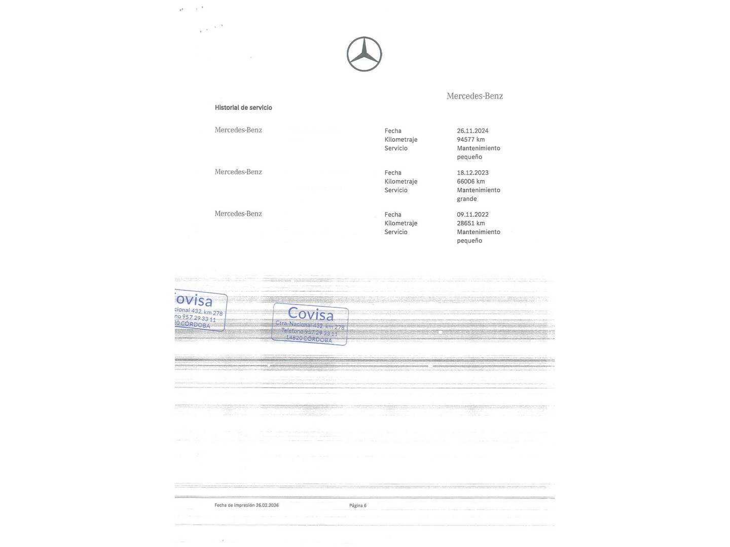 Foto del mantenimiento del Mercedes Clase V Mercedes-Benz Clase V 300 d Avantgarde Largo 176 kW (239 CV) 6 Plazas