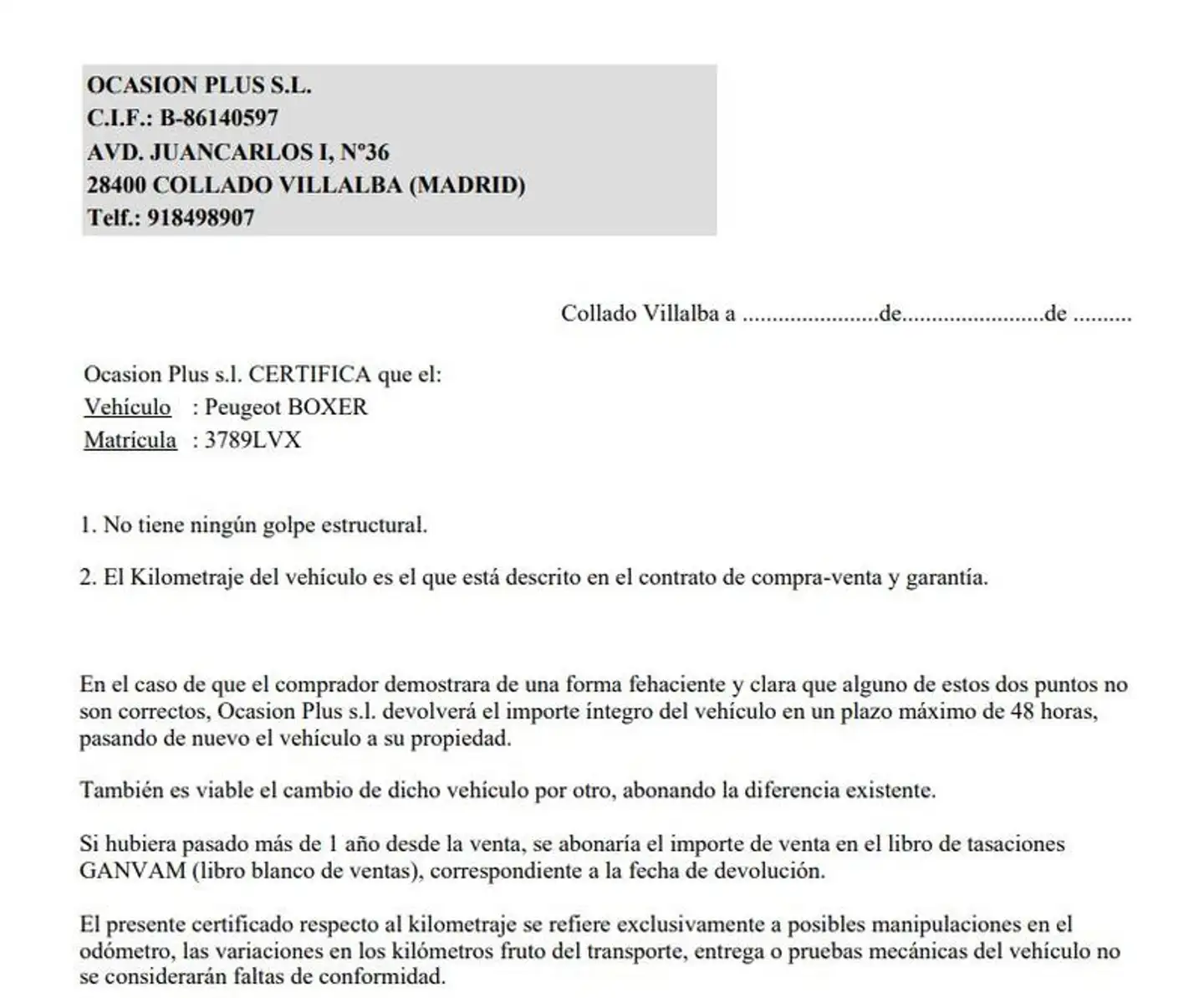 Certificado