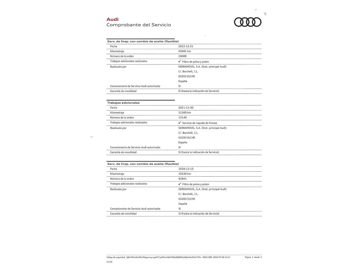 Foto del mantenimiento del Audi Q5 Audi Q5 S line edition 2.0 TDI ultra (150 CV)
