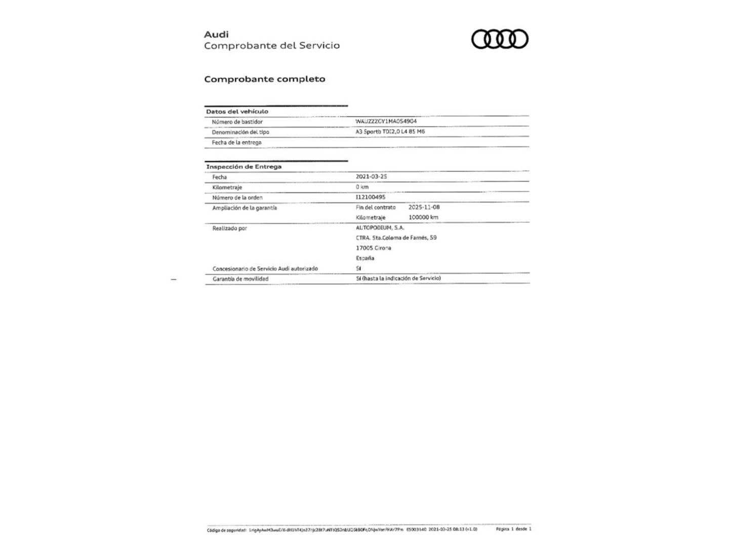 Foto Audi A3 Audi A3 Sportback Sportback Advanced 30 TDI (116 CV)