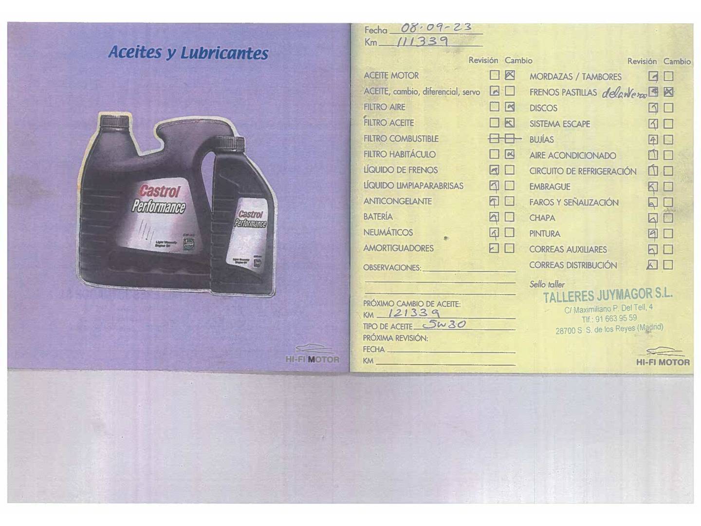 Foto del mantenimiento del Renault Mégane Renault Megane Zen Energy TCe (130 CV)