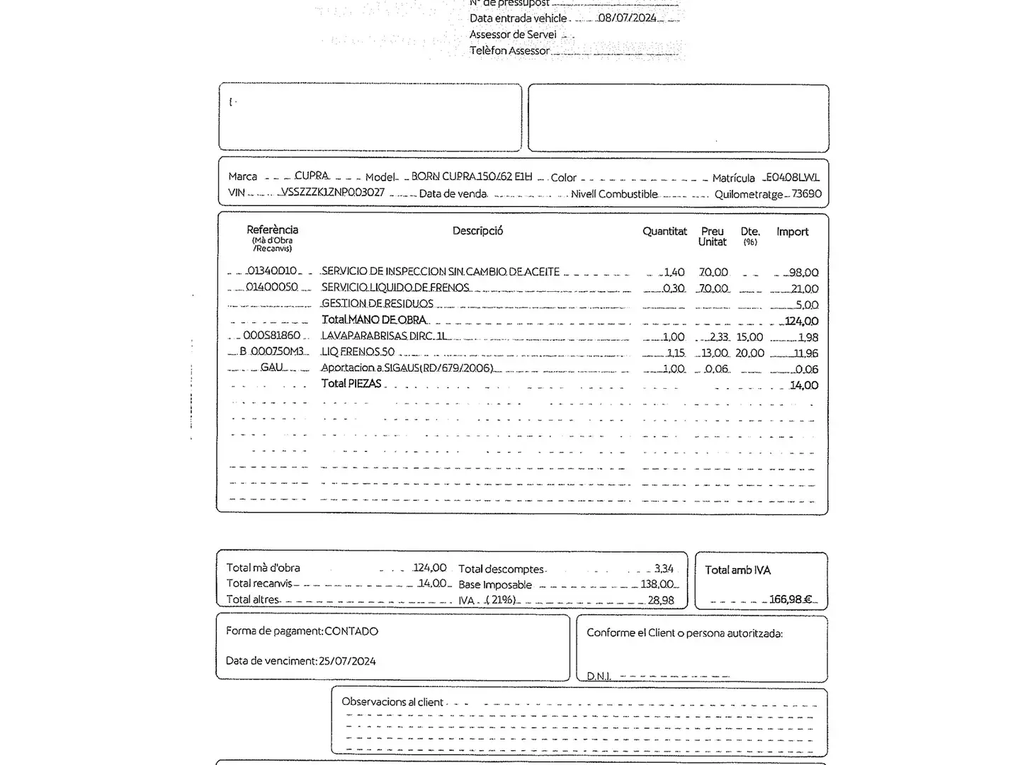 Foto Cupra Born CUPRA Born 62 kWh (204 CV)