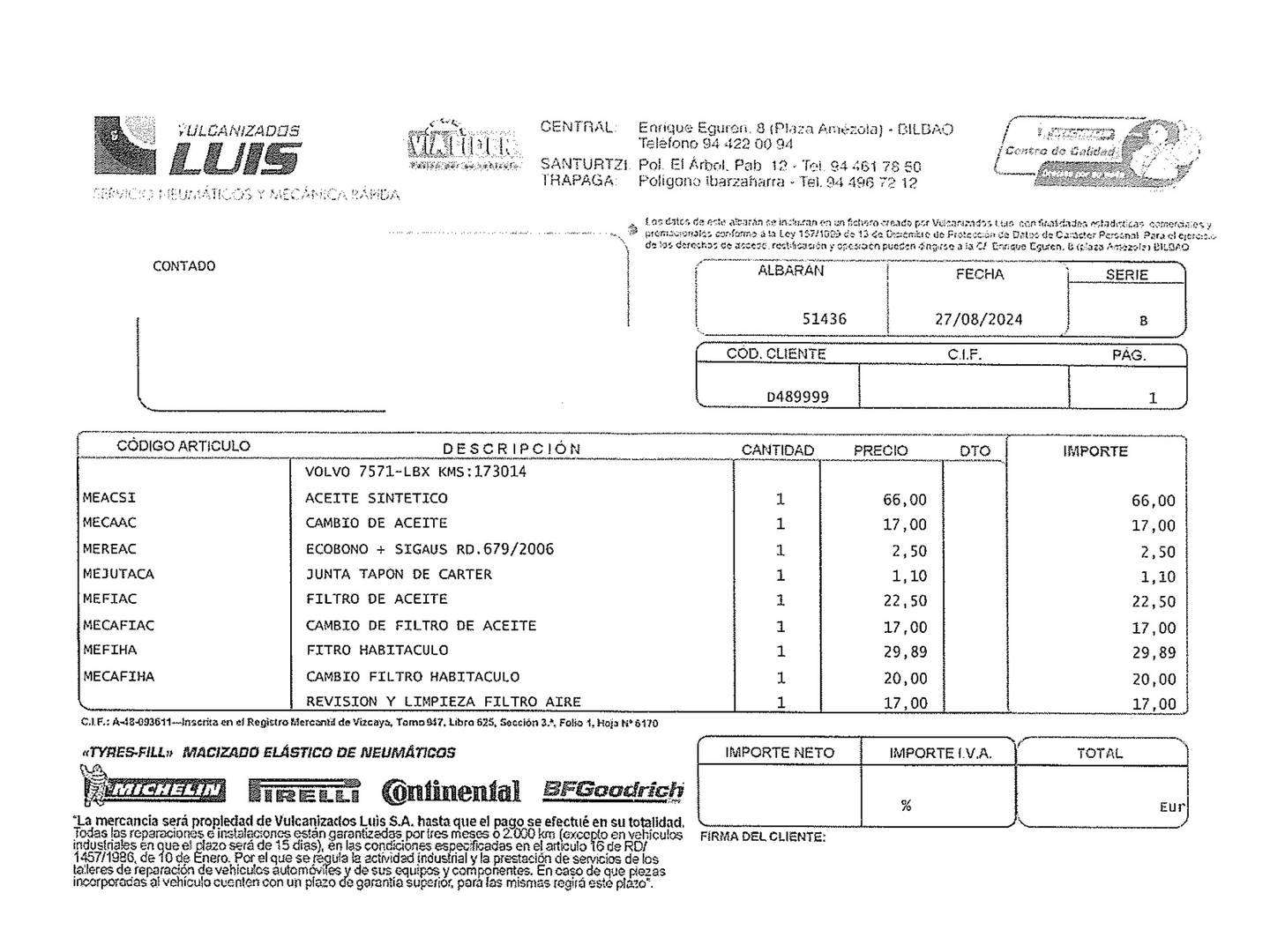 Foto del mantenimiento del Volvo XC60 Volvo XC60 D4 Momentum Auto (181 CV)