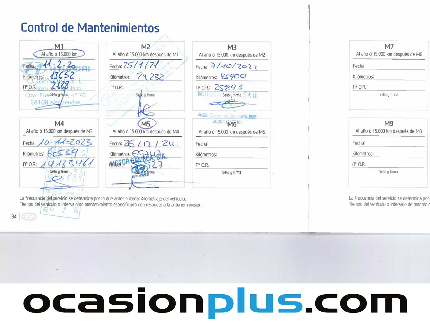 Foto del mantenimiento del Hyundai i30 Hyundai i30 Fastback 1.0 TGDI Klass (120 CV)