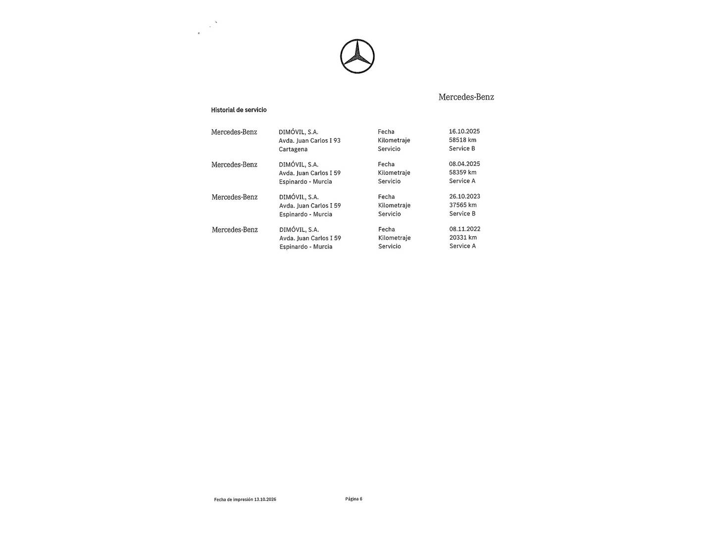 Foto del mantenimiento del Mercedes Clase B Mercedes Clase B 200 d (150 CV) PACK AMG