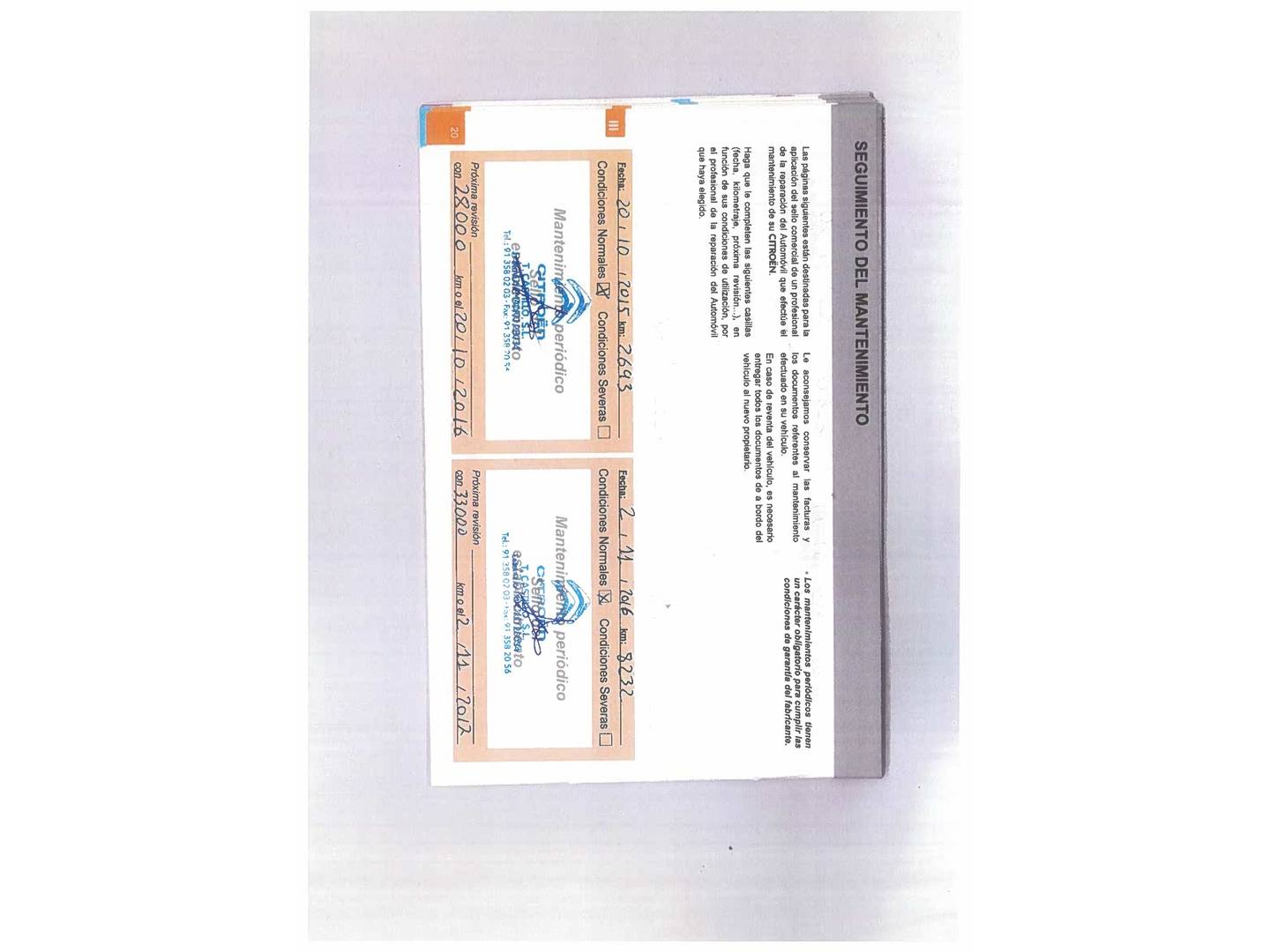 Foto del mantenimiento del Citroën C4 Cactus Citroen C4 Cactus e-HDI 92 Feel Fine ETG6 (92 CV)