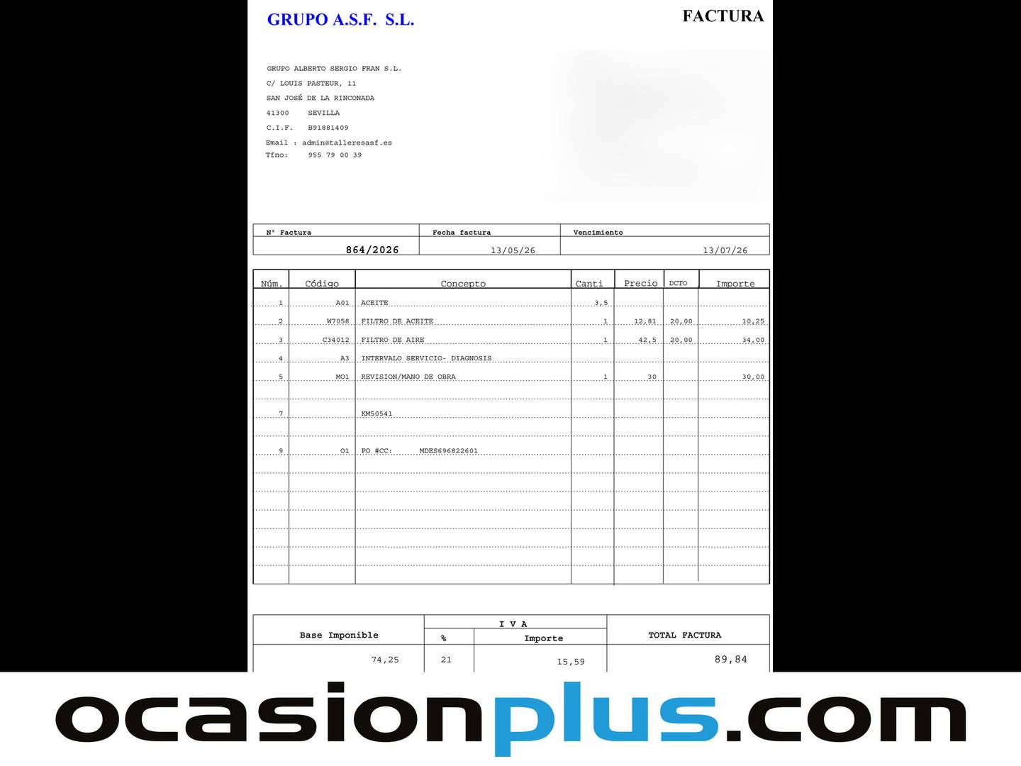 Foto del mantenimiento del Peugeot 208 Peugeot 208 PureTech 100 Active (100 CV)