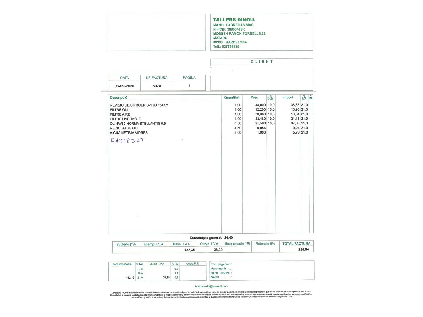 Foto del mantenimiento del Citroën C1 Citroën C1 PureTech 82 City Edition (82 CV)