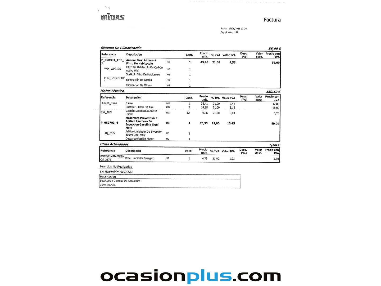 Foto del mantenimiento del Opel Crossland X Opel Crossland X 1.2 Turbo S&S Selective (130 CV)