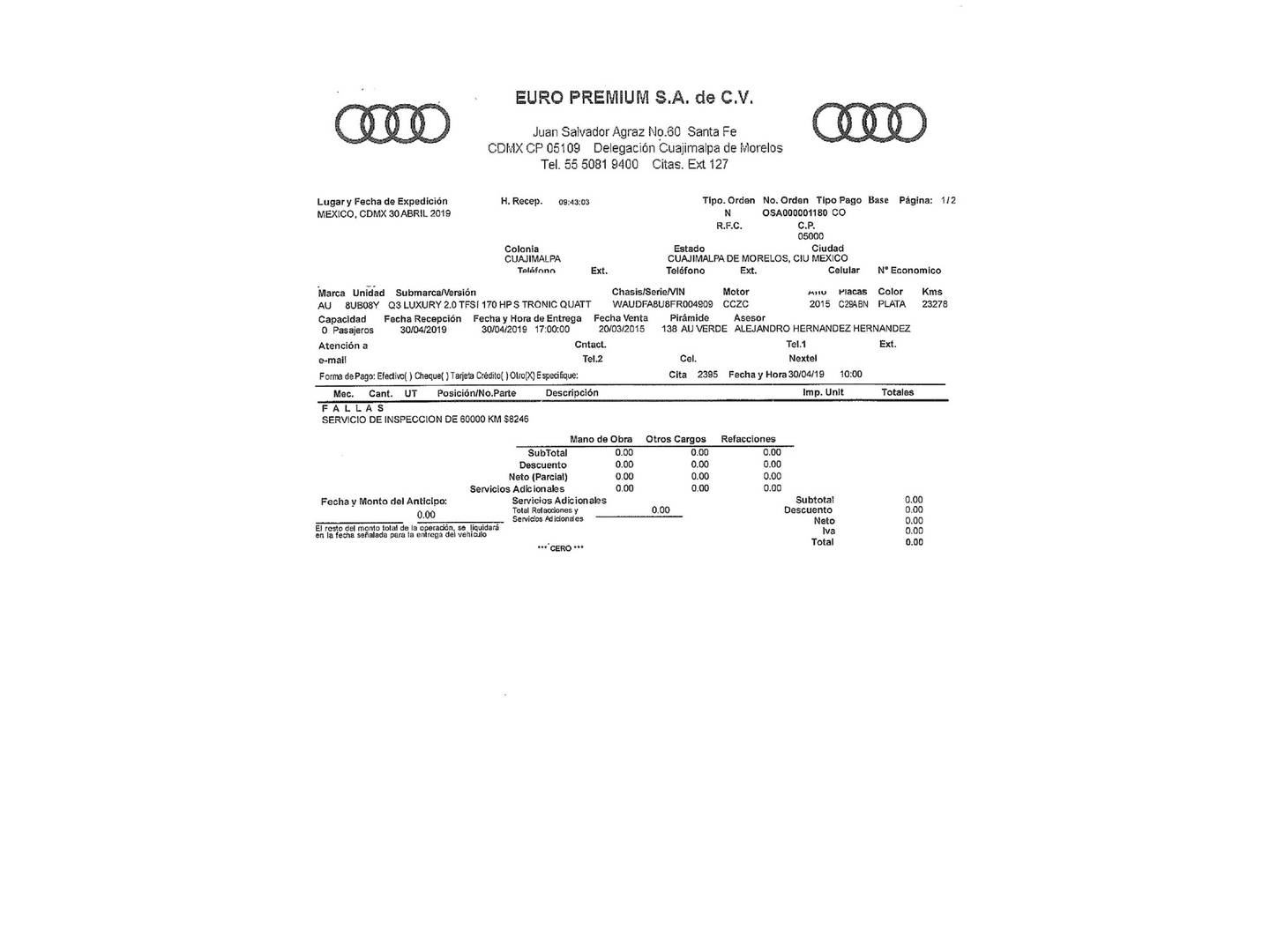 Audi Q3 Audi Q3 Attraction 2.0 TFSI quattro (170 CV) S tronic 4x4 de segunda mano