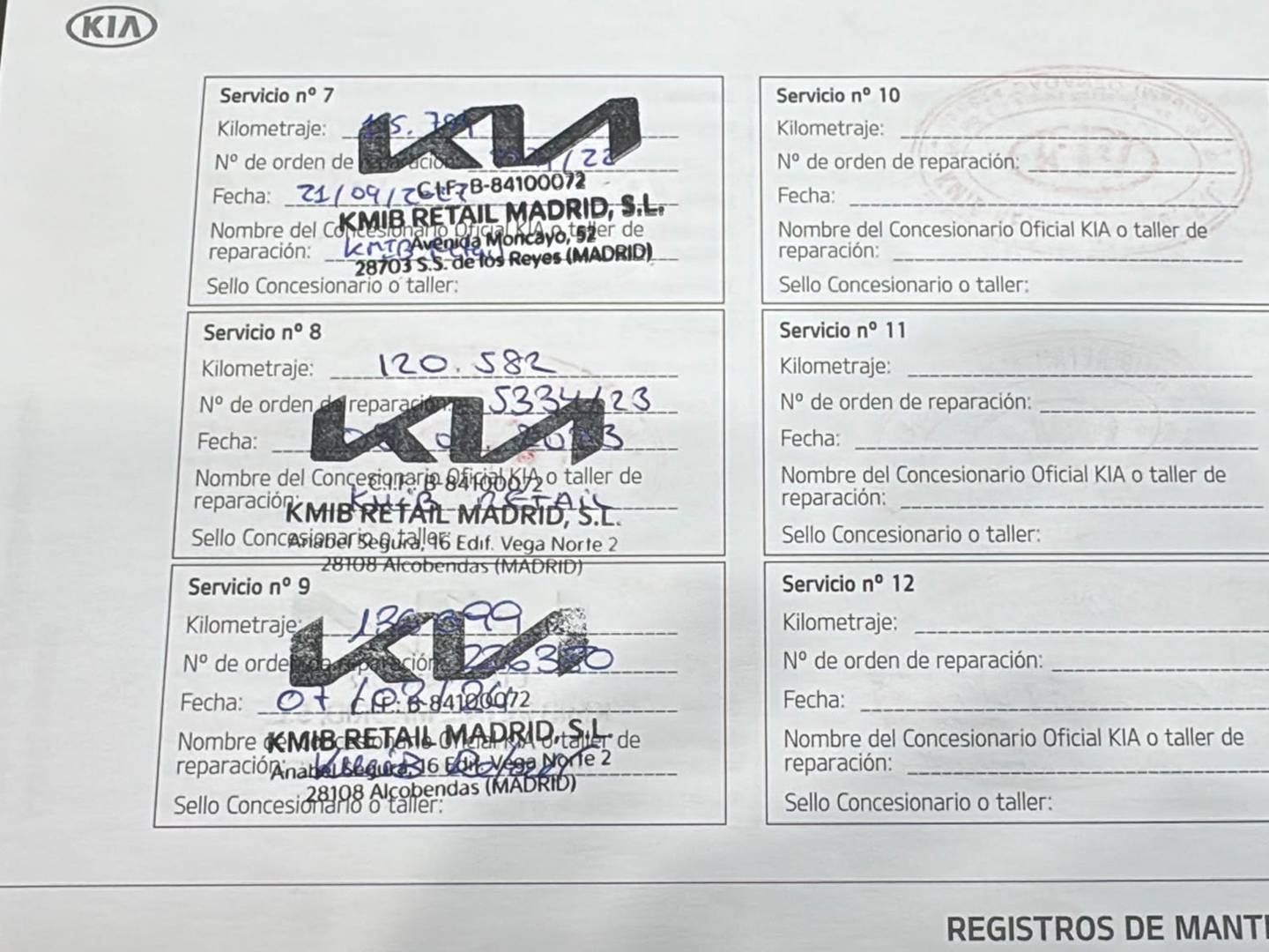 Foto del mantenimiento del KIA Niro KIA Niro 1.6 GDi HEV Híbrido Emotion (141 CV)