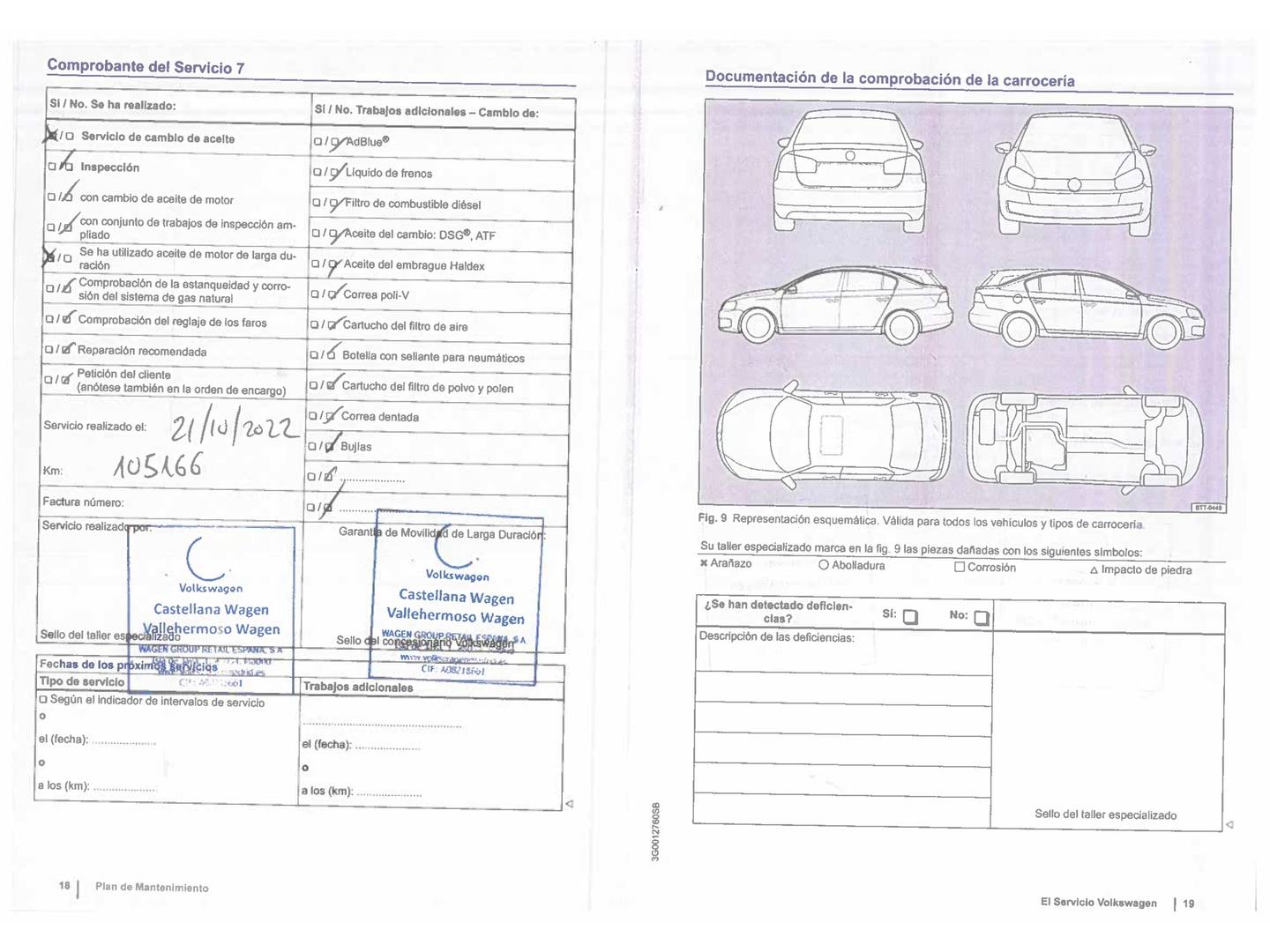 Foto del mantenimiento del Volkswagen Golf Volkswagen Golf Business 1.6 TDI BMT (105 CV)