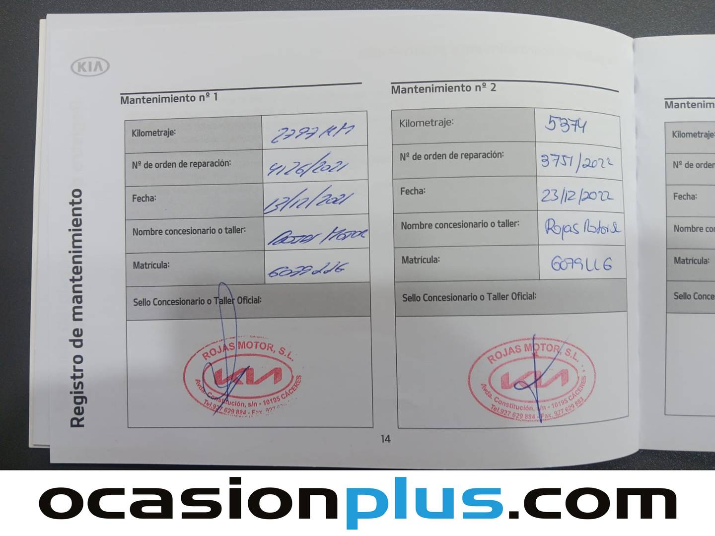 Foto del mantenimiento del KIA Rio KIA Rio 1.2 CVVT Drive (84 CV)