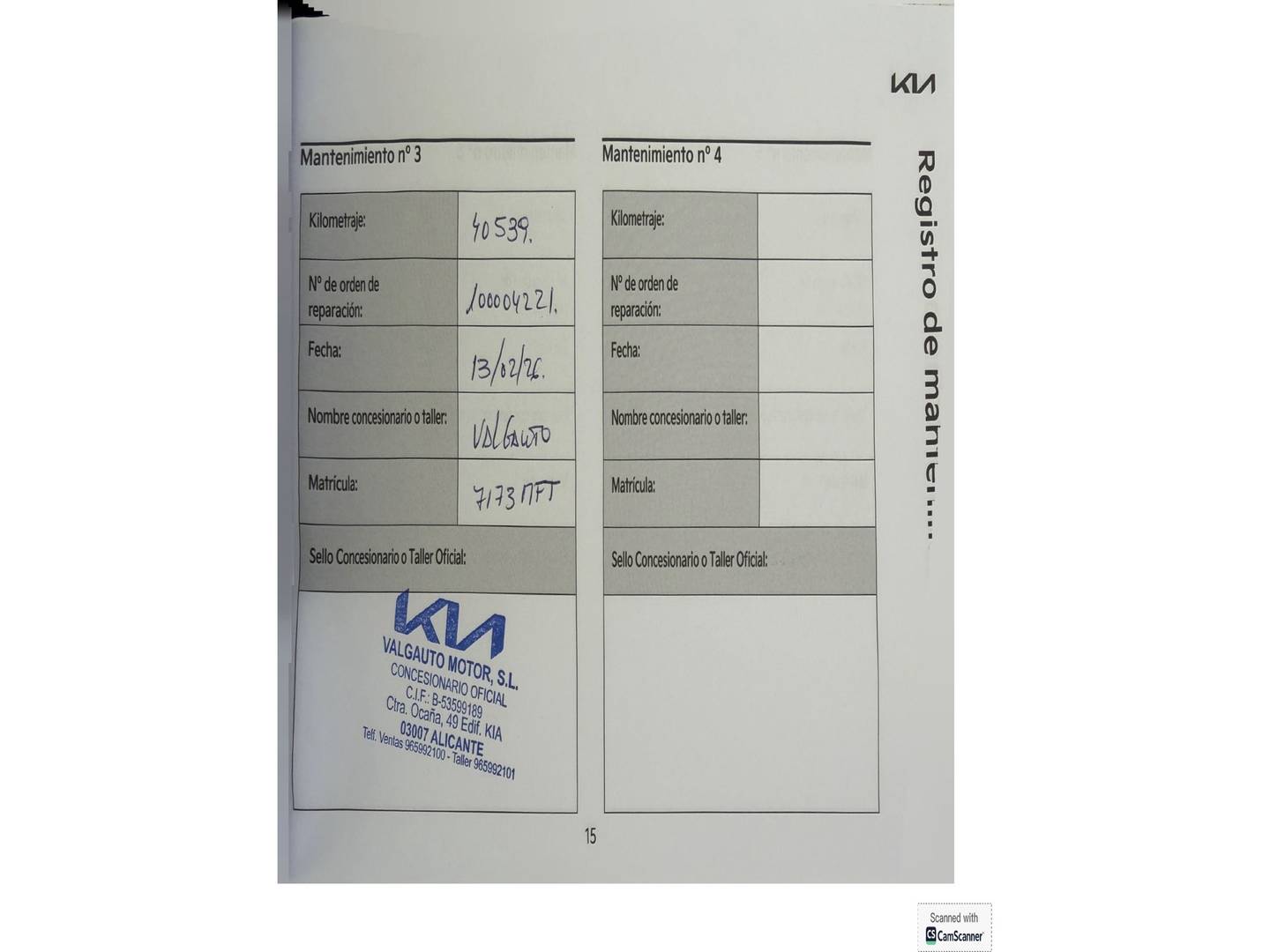 Foto del mantenimiento del KIA Sportage KIA Sportage 1.6 T-GDi MHEV Tech 4x2 (150 CV)