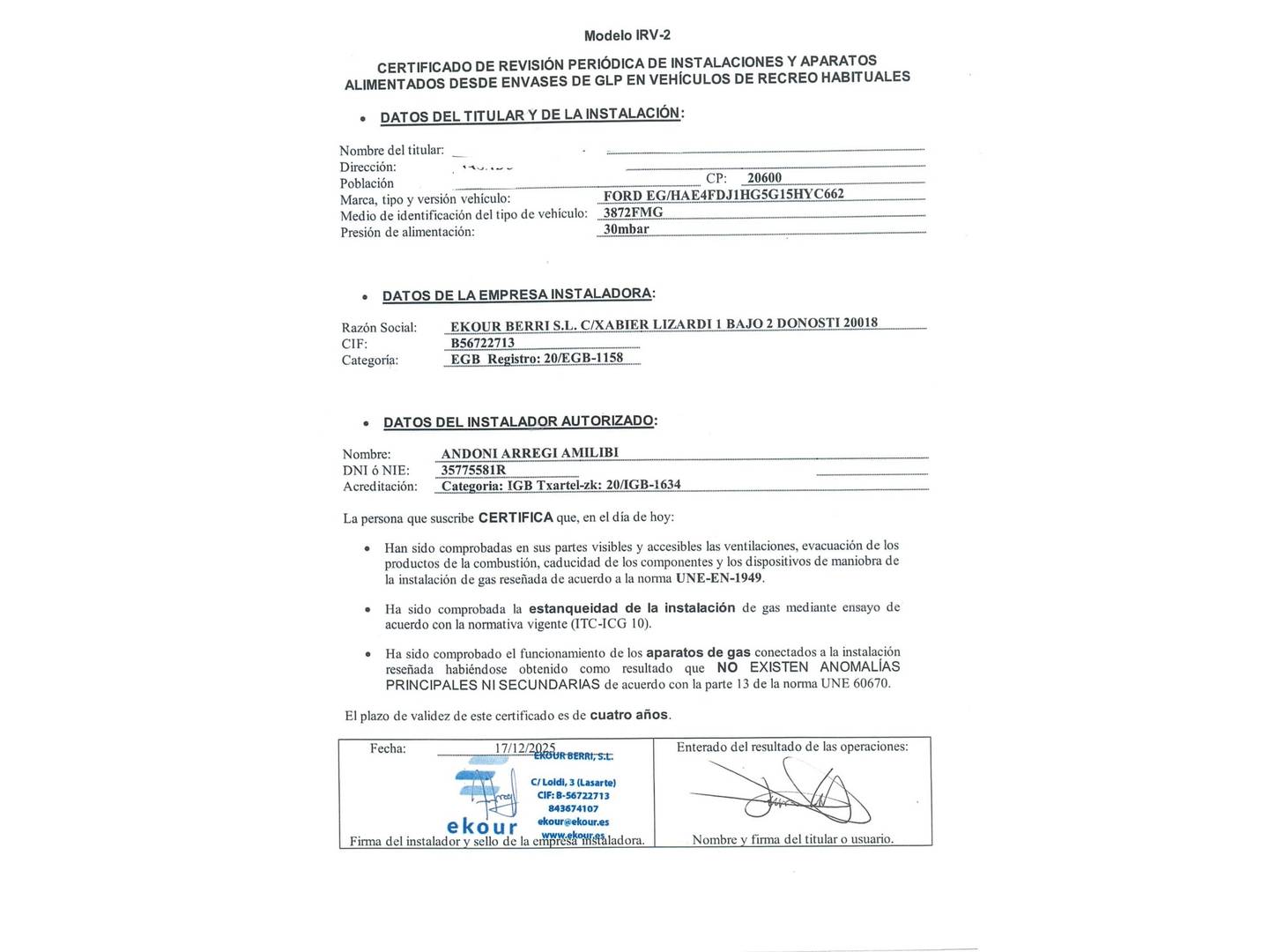 Foto del mantenimiento del Hymer C 662 Hymer C 662 CL (131 CV)