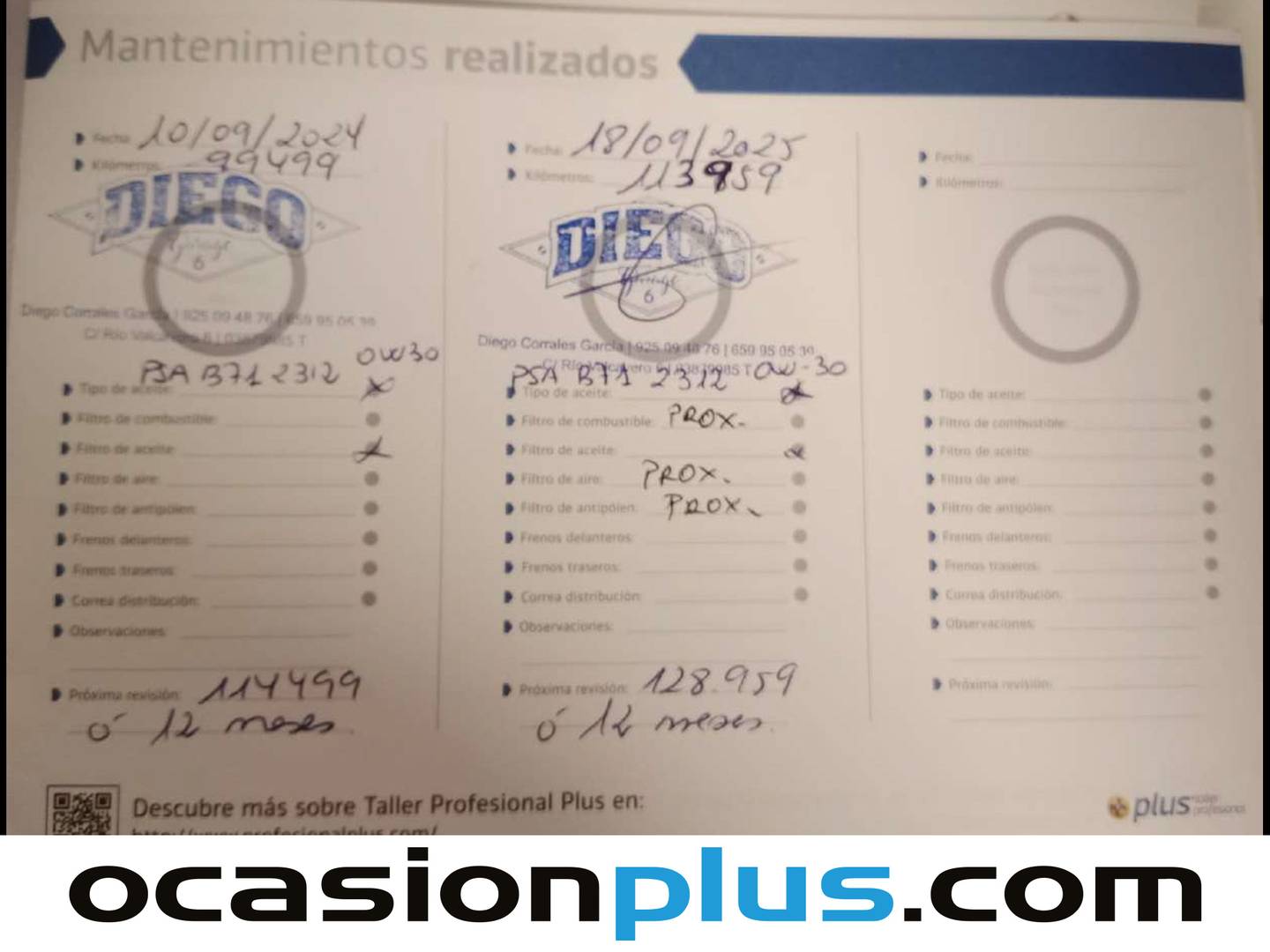 Foto del mantenimiento del Citroën C4 Cactus Citroen C4 Cactus BlueHDi 100 Feel  (100 CV)