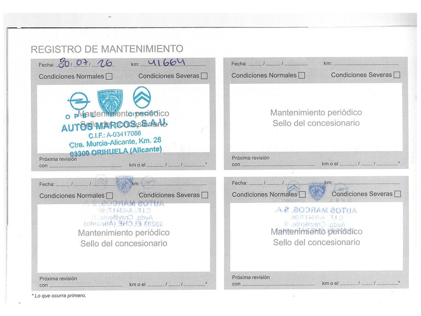 Foto del mantenimiento del Peugeot 208 Peugeot 208 BlueHDi 100 S&S Allure Pack (100 CV)