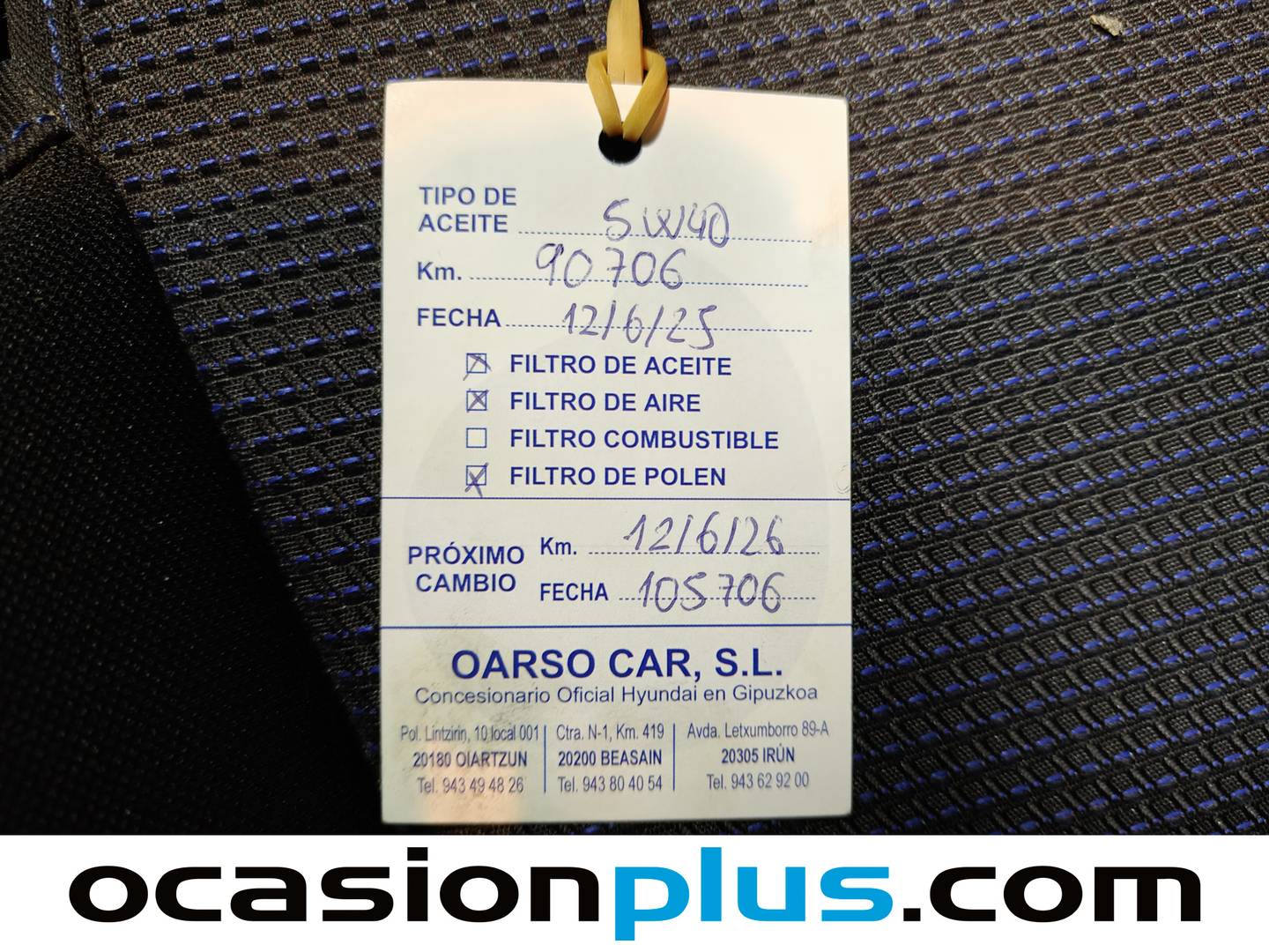 Foto del mantenimiento del Hyundai Tucson Hyundai Tucson 1.6 GDI BlueDrive 25 Aniversario 4x2 (131 CV)