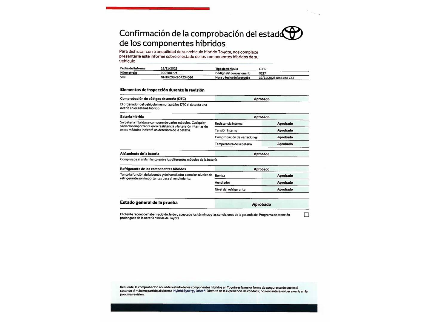 Foto del mantenimiento del Toyota Yaris Cross Toyota Yaris Cross 120H Style (116 CV)
