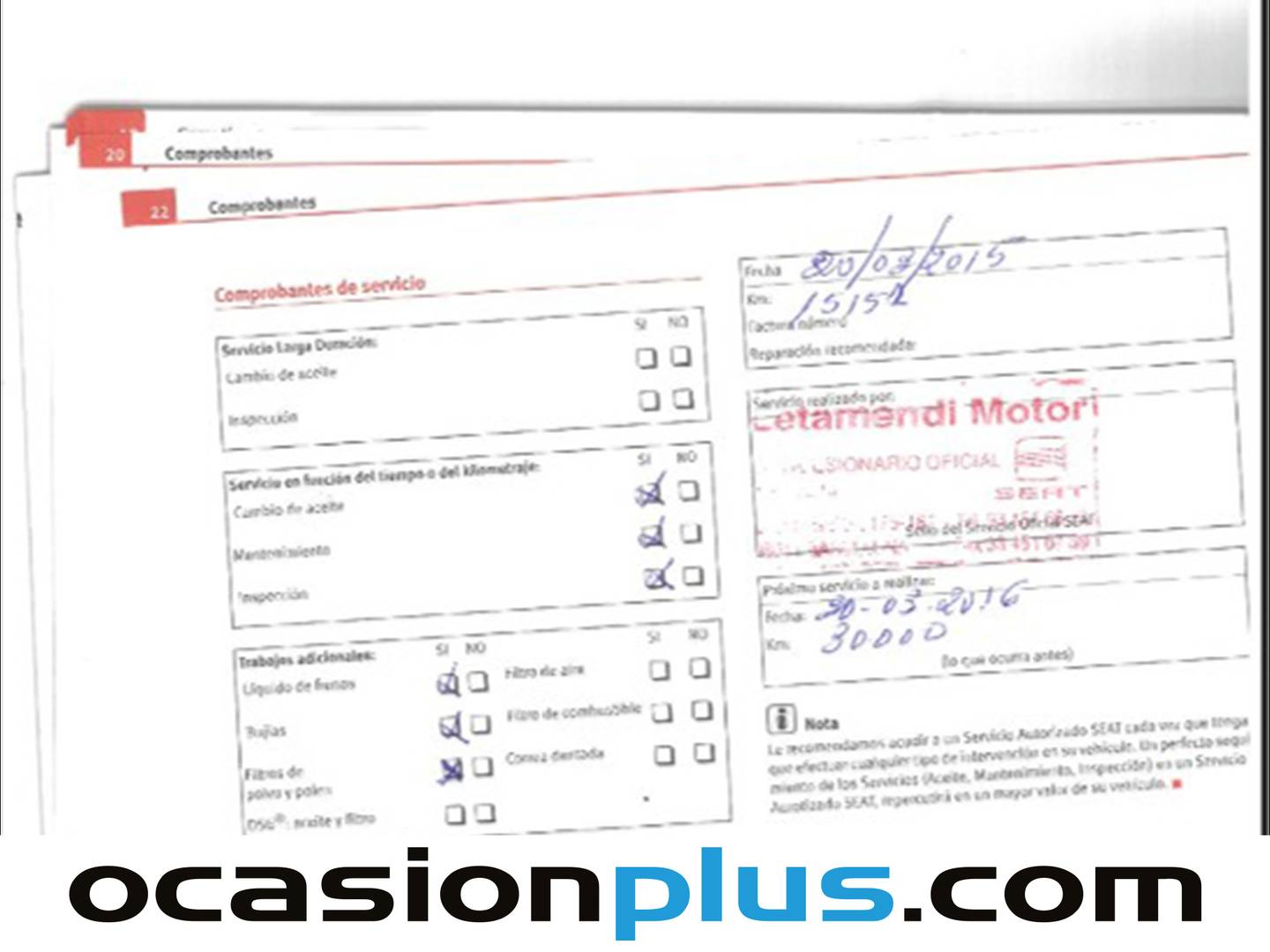 Foto del mantenimiento del Seat Ibiza Seat Ibiza ST 1.4 Style (85 CV)