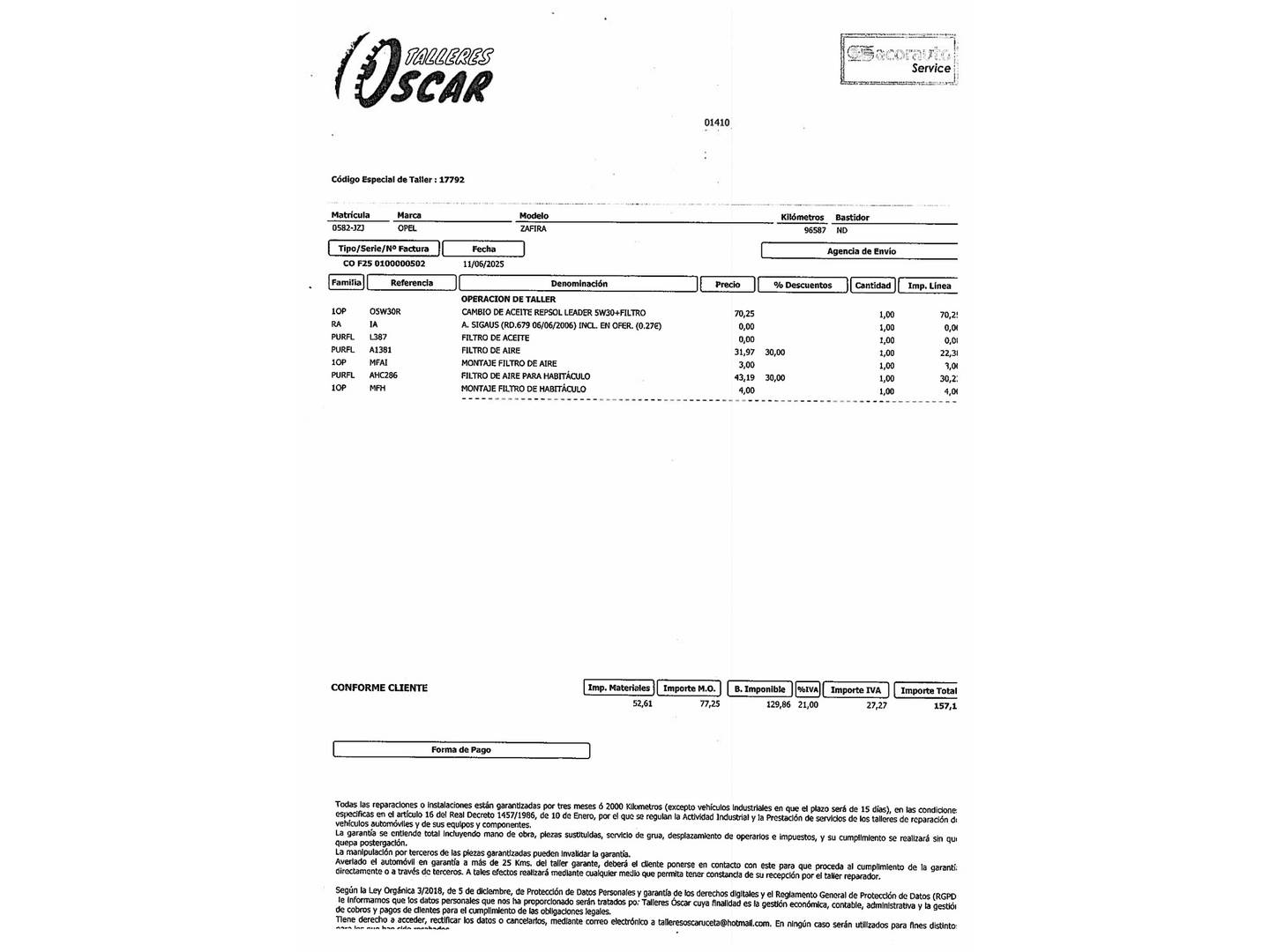 Foto Opel Zafira Opel Zafira 1.4 Turbo S&S Selective (140 CV) 7 Plazas