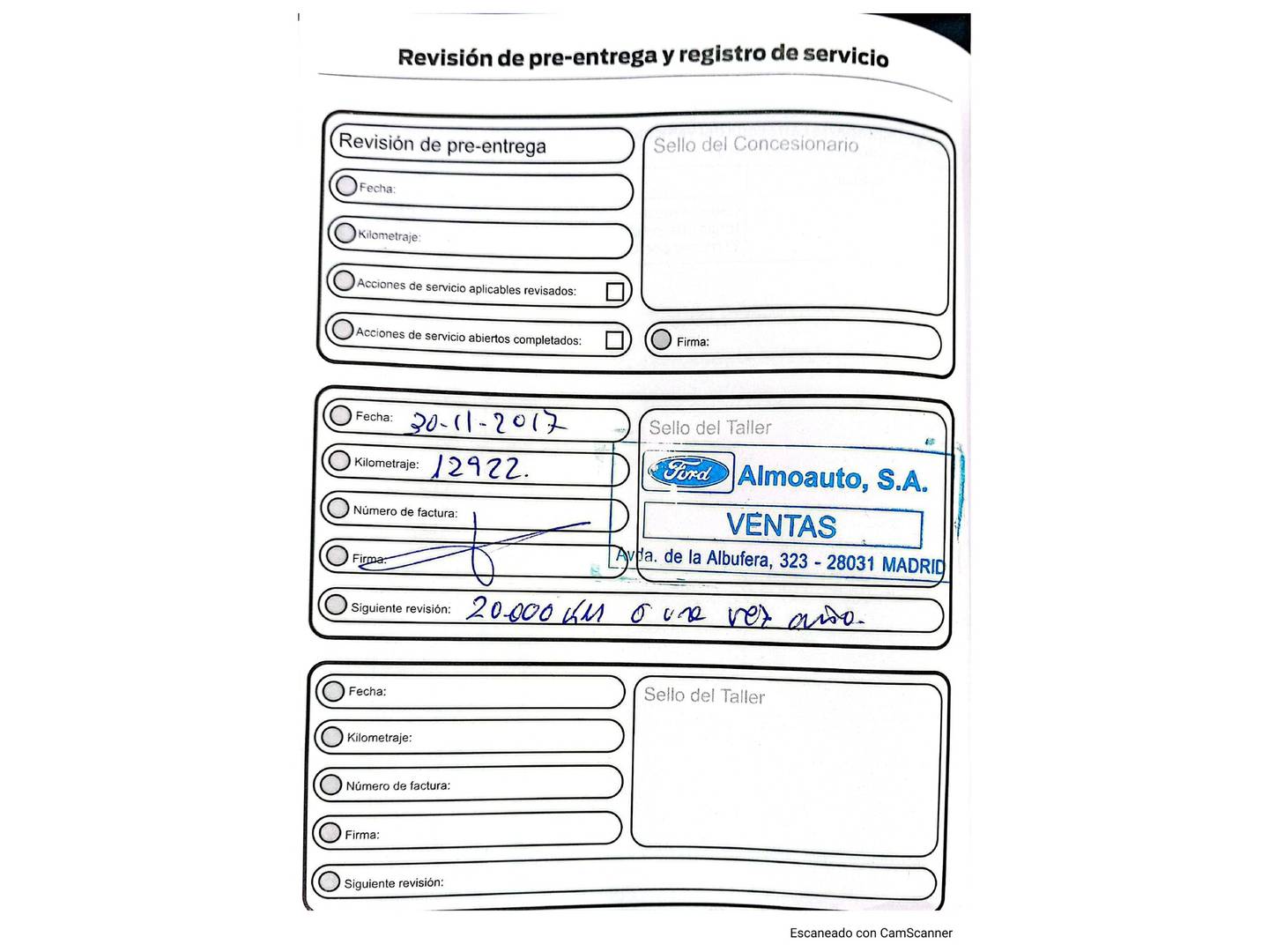 Foto del mantenimiento del Ford Focus Ford Focus SportBreak 1.0 Ecoboost S&S Trend+ (125 CV)