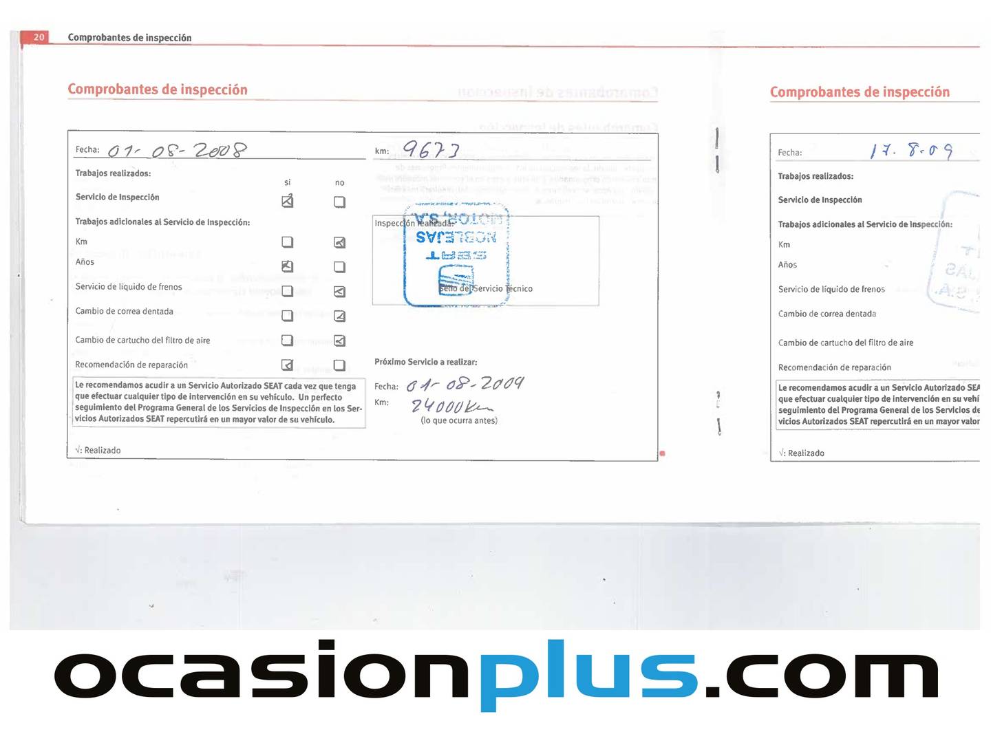 Foto del mantenimiento del Seat Ibiza Seat Ibiza 1.4 16v Reference Auto (75 CV)