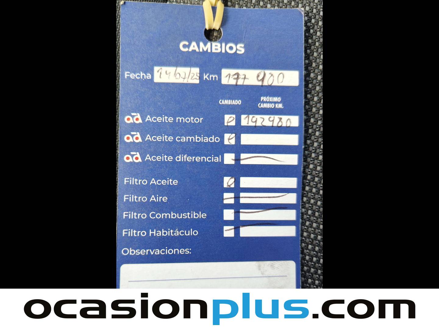 Foto del mantenimiento del Citroën Spacetourer Citroën Spacetourer BlueHDi 115 Talla M Business (115 CV) 9 Plazas