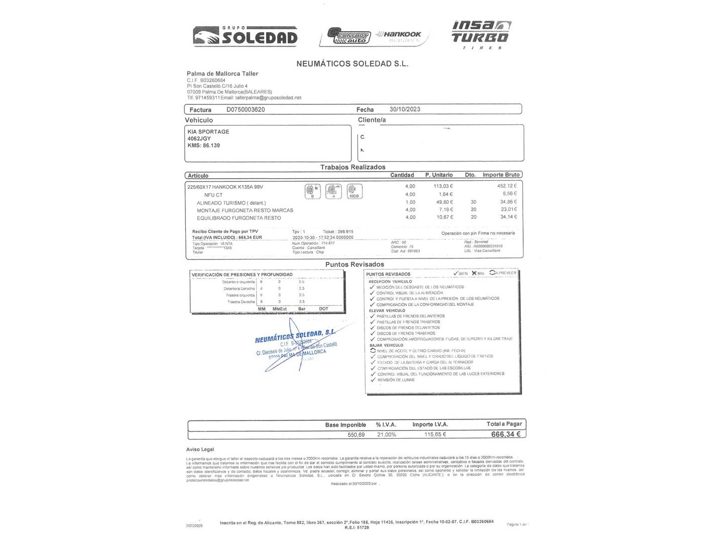 Foto del mantenimiento del KIA Sportage KIA Sportage 1.6 GDI Drive 4x2 (135 CV)