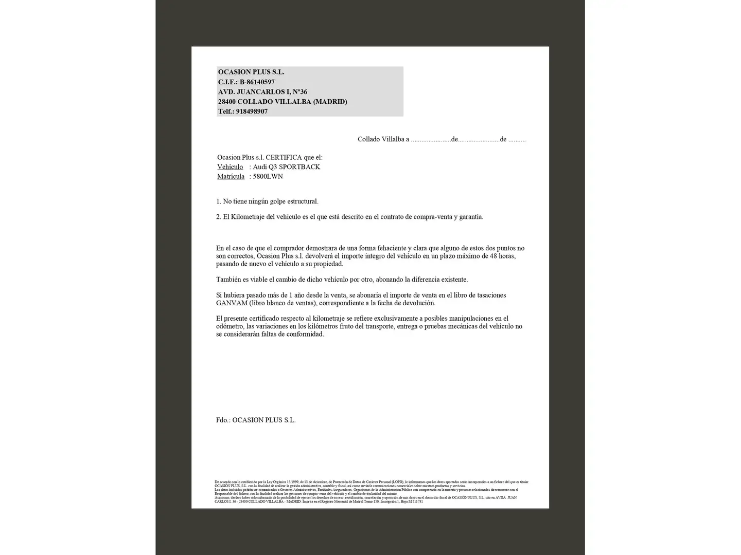 Certificado