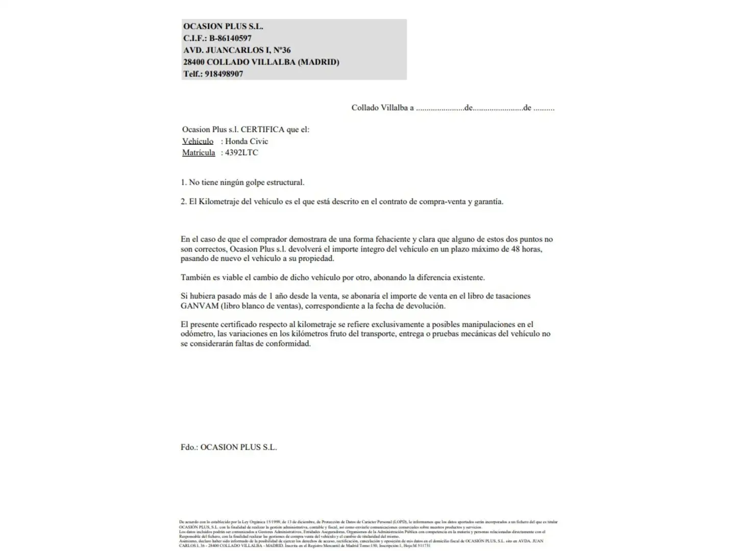 Certificado
