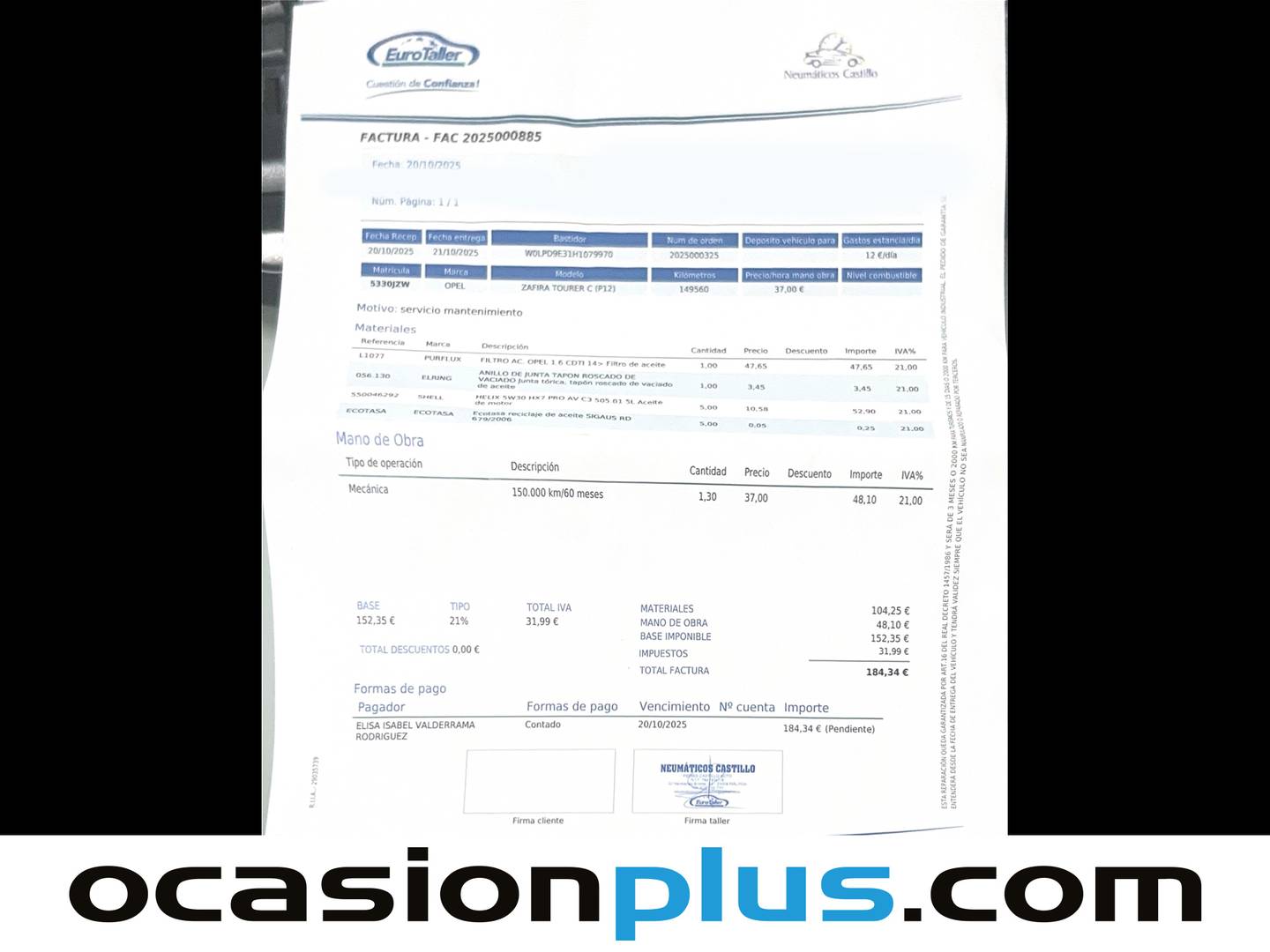 Foto Opel Zafira Tourer Opel Zafira Tourer 1.6 CDTi S&S Selective (136 CV) 7 Plazas