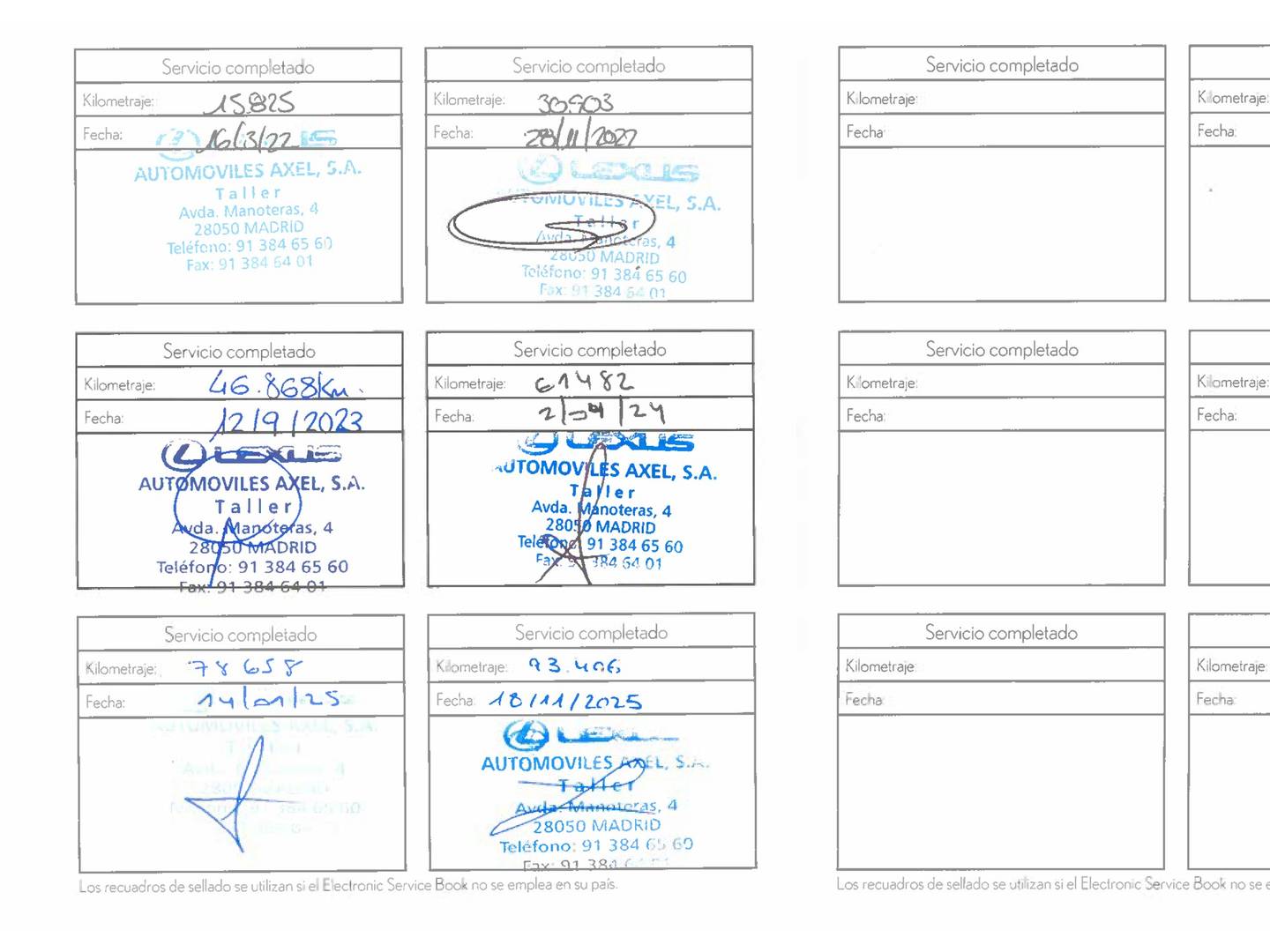 Foto del mantenimiento del Lexus UX Lexus UX 250h Business 2WD (184 CV)