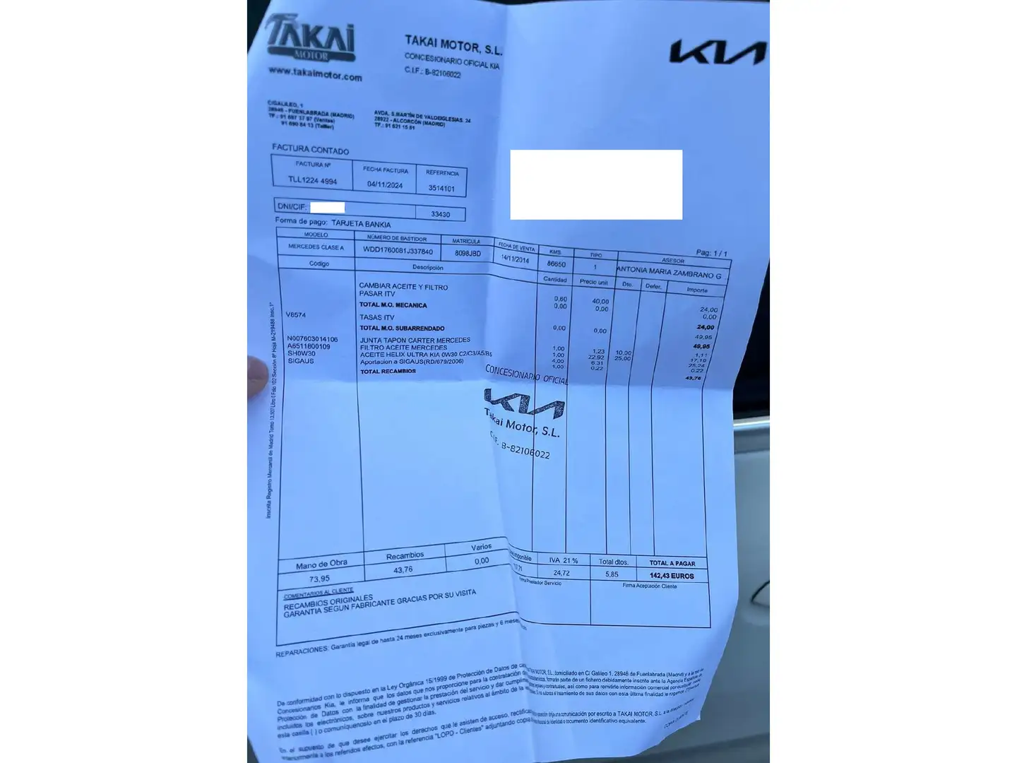 Foto Mercedes Clase A Mercedes-Benz Clase A 200 CDI AMG Line (136 CV)