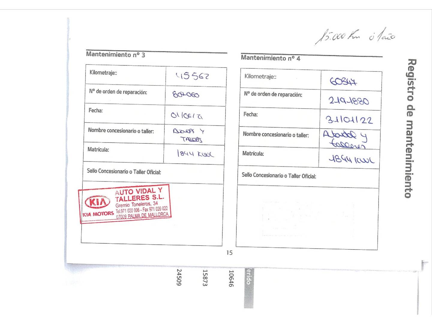 Foto del mantenimiento del KIA Rio KIA Rio 1.0 T-GDi Drive (100 CV)