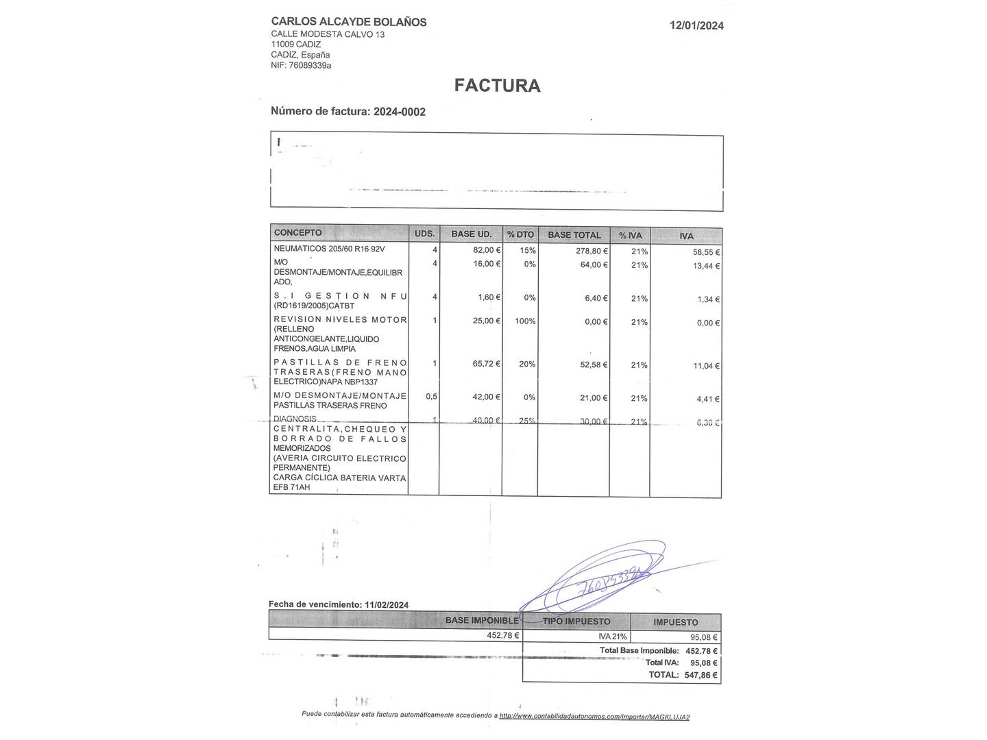 Foto del mantenimiento del Citroën C4 Picasso Citroën C4 Picasso BlueHDi 120 Feel (120 CV)