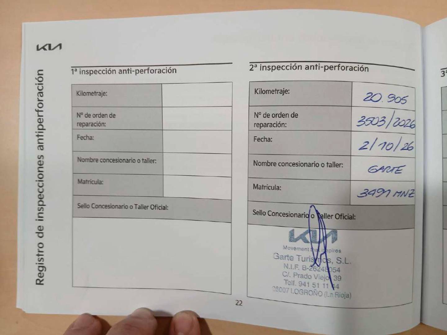 Foto del mantenimiento del KIA Picanto KIA Picanto 1.0 DPi Concept (67 CV)