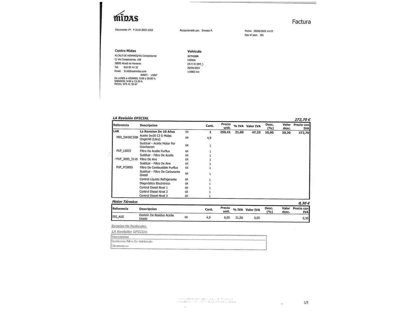 Foto Honda CR-V Honda CR-V 1.6 I-DTEC Executive Aut (160 CV)