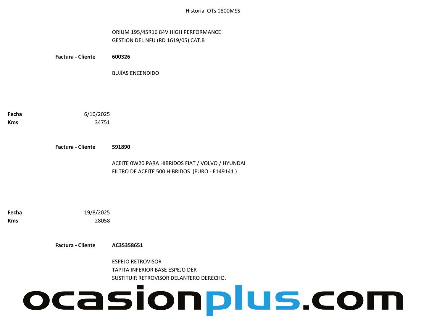 Foto del mantenimiento del Fiat 500 Fiat 500 1.0 Hybrid Dolcevita (70 CV)