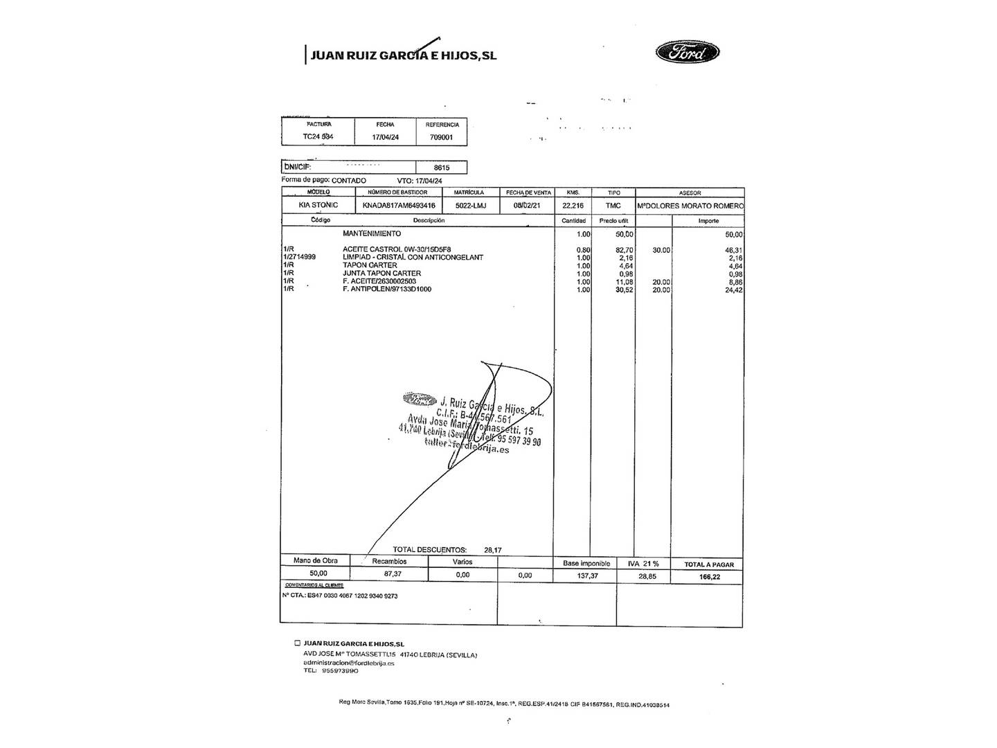 Foto del mantenimiento del KIA Stonic KIA Stonic 1.0 T-GDi MHEV iMT Concept (100 CV)