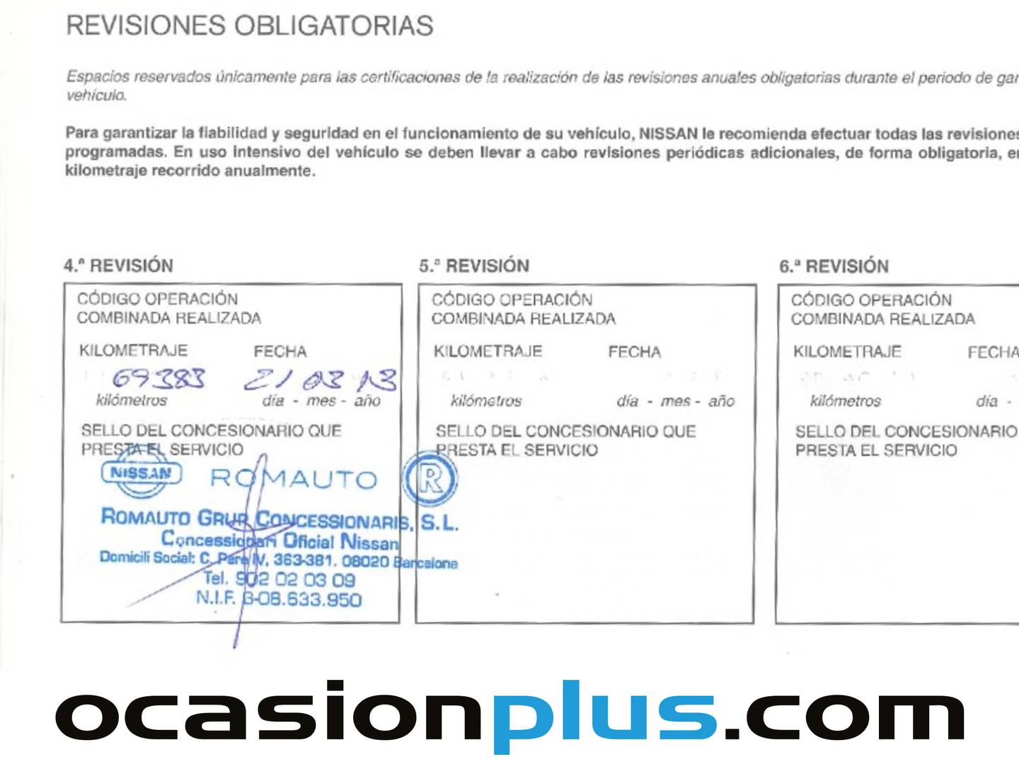 Foto del mantenimiento del Nissan Pathfinder Nissan Pathfinder 2.5 dCi LE 7 PLAZAS (171 CV)